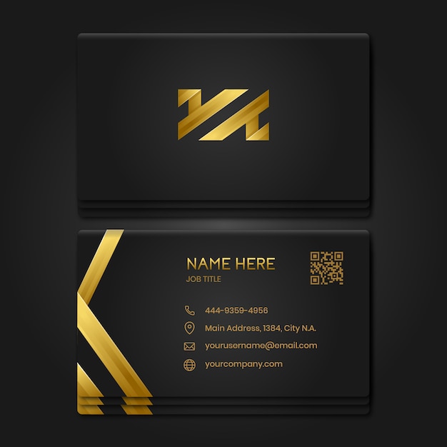 Golden business card