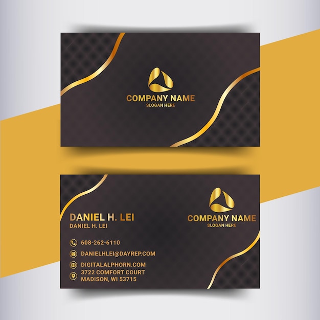 Golden business card