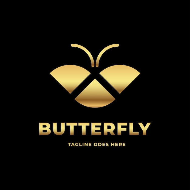 Golden butterfly logo