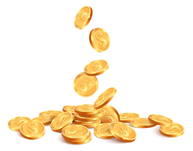 Golden coins illustration