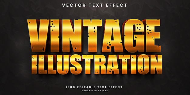 Golden colors 3d editable text effect