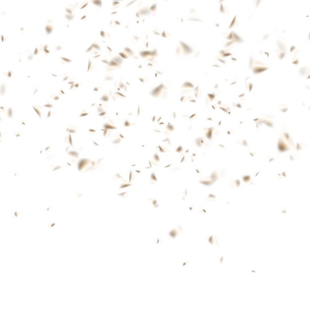 Vector golden confetti celebration  on white.  