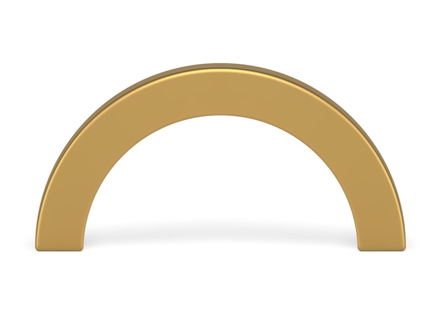 Golden creative arch decorative metallic basic foundation 3d element design realistic vector