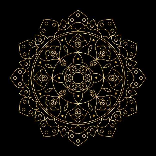 Golden Creative Indian Mandala