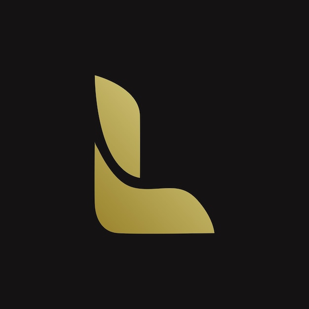 Golden creative L logo design template