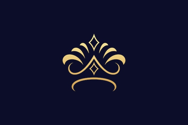 Golden crown luxury logo design