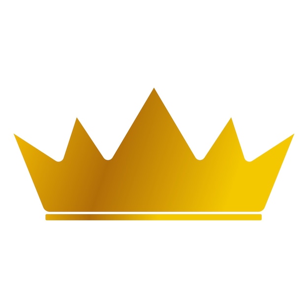 Golden crown on white background vector