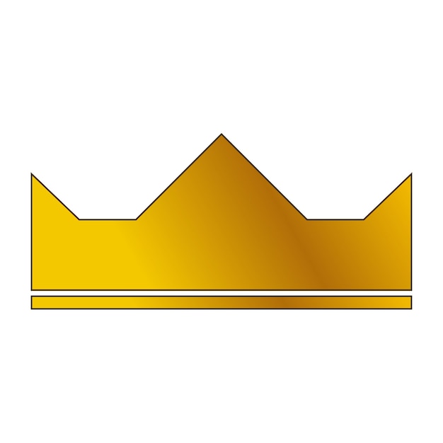 Golden crown on white background vector