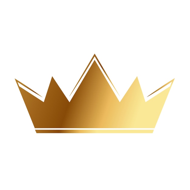 Golden crown on white background vector