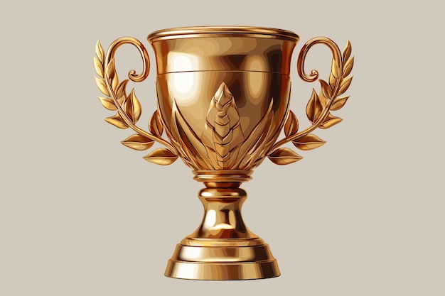 Golden cup illustration vector design