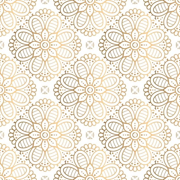 golden decorative mandala pattern