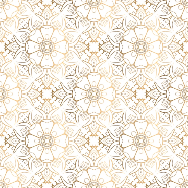 golden decorative mandala pattern