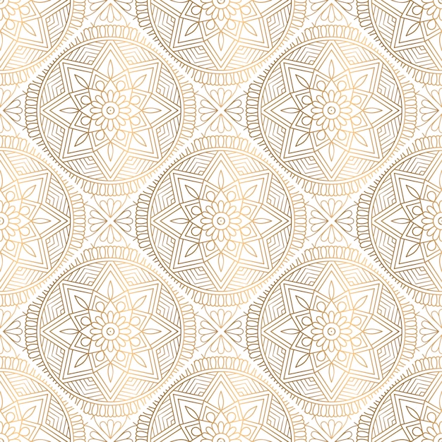 golden decorative mandala pattern