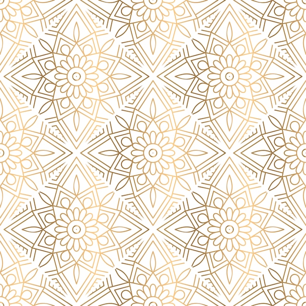 golden decorative mandala pattern