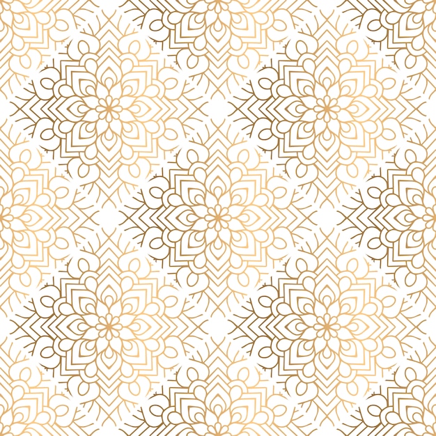 golden decorative mandala pattern