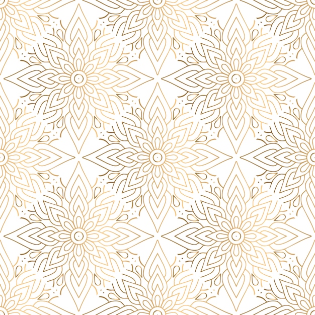 golden decorative mandala pattern