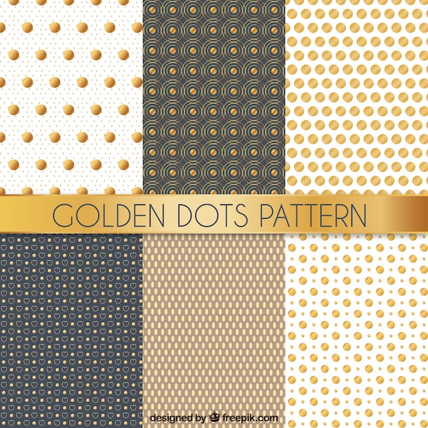 Golden dots pattern collection