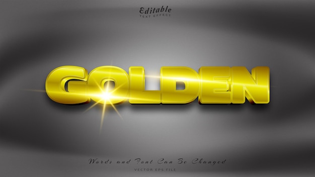 Golden editable text effect free font