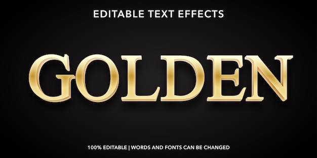 Golden Editable Text Effect