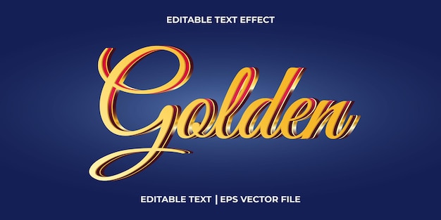 golden editable text effect