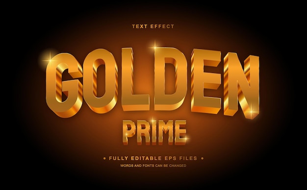 Golden editable text effect