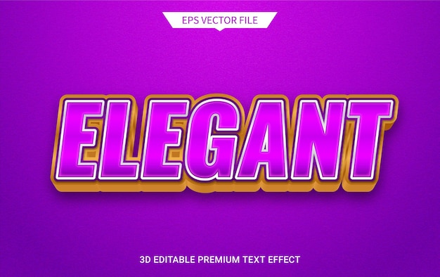 Golden elegant 3d editable text style effect 