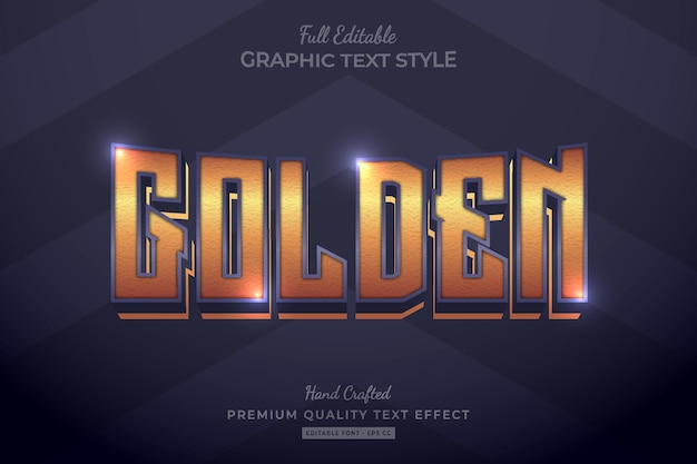 Golden Elegant Editable Premium Text Effect Font Style