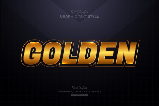 Golden Elegant Editable Text Effect Font Style