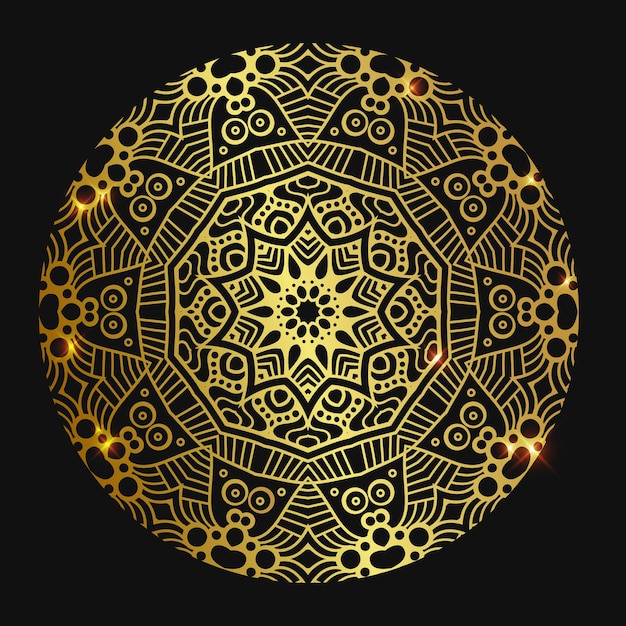 Golden elegant mandala