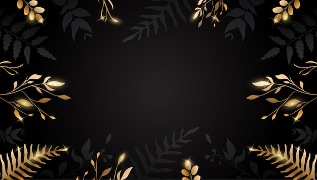 Golden flower on dark background