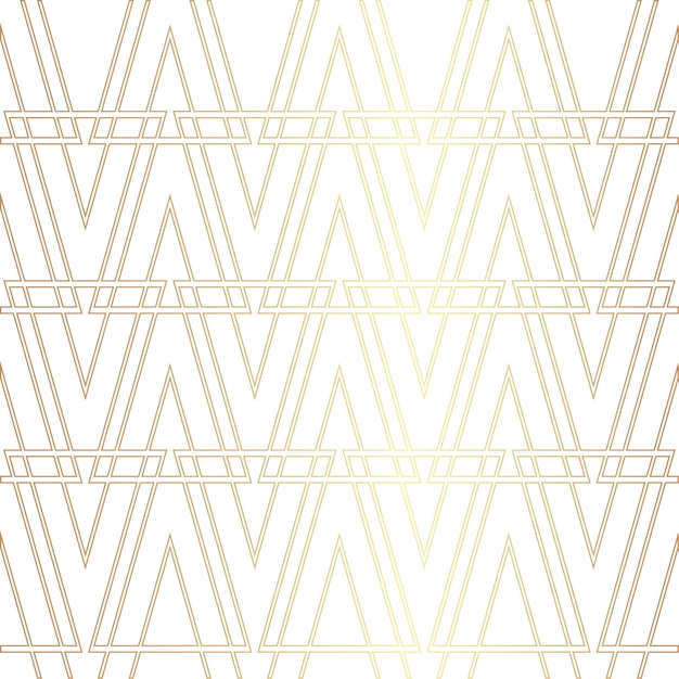 Golden geometrical pattern with triangles