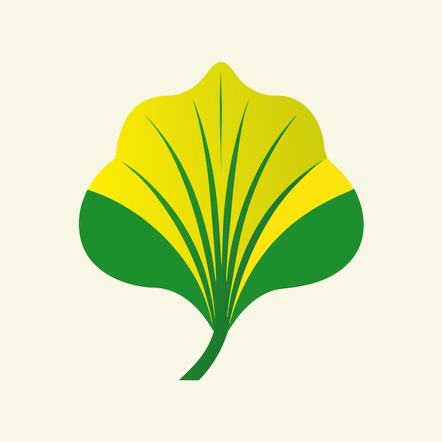 Vector golden ginkgo crafting a unique vector logo icon featuring a ginkgo leaf