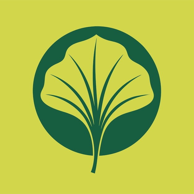 Golden Ginkgo Crafting a Unique Vector Logo Icon Featuring a Ginkgo Leaf