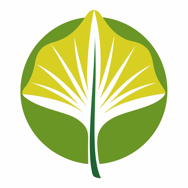 Golden Ginkgo Crafting a Unique Vector Logo Icon Featuring a Ginkgo Leaf