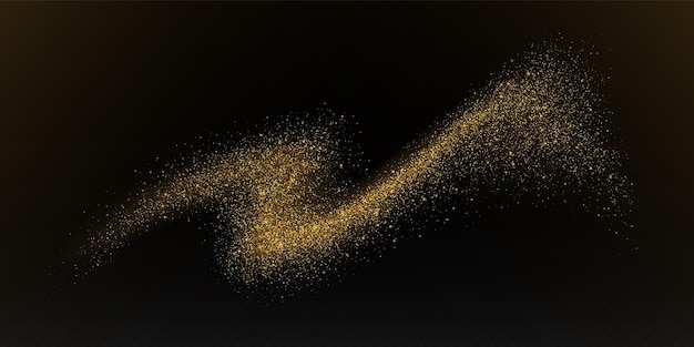 Golden glitter splash shiny star dust explosion shimmer spray effect festive holiday particles