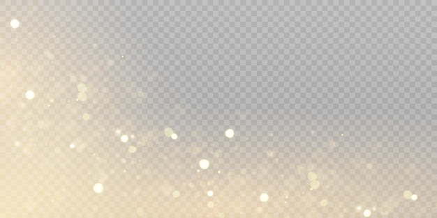 Golden glow effect glare explosion sparkle sun glare sparks and stars on transparent background