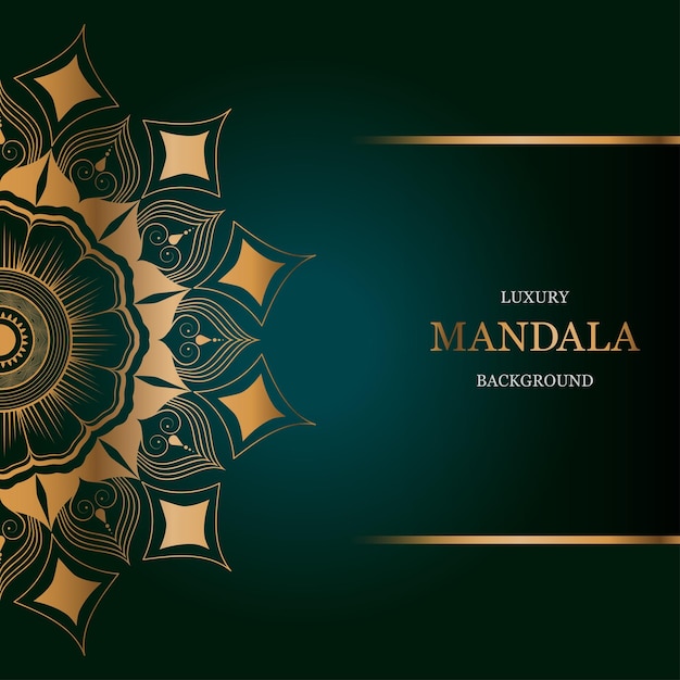 Golden gradient mandala design Luxury mandala