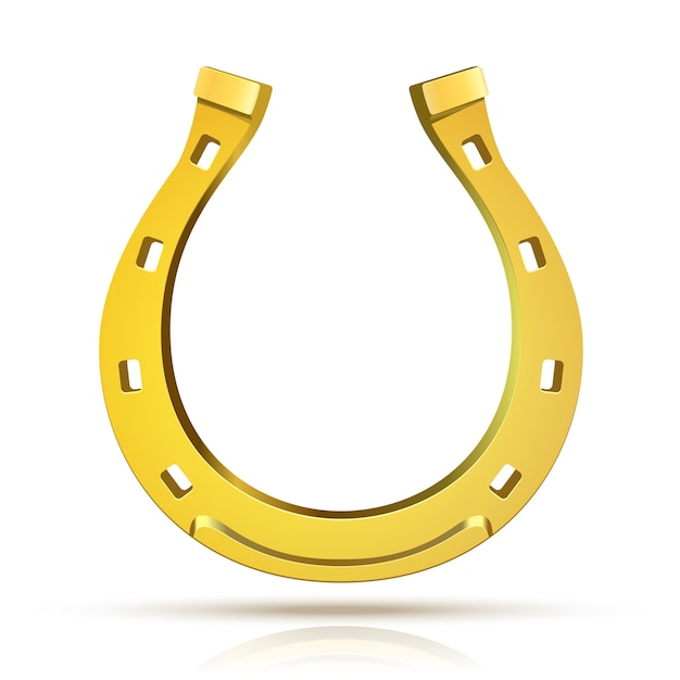 Golden horseshoe isolated