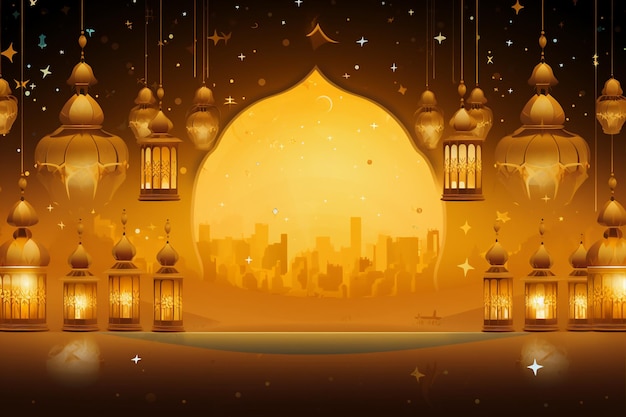 Golden Islamic Ramadan Kareem Background