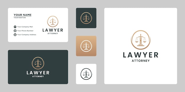 Golden justice logo design inspiration for attorney and law enforcer