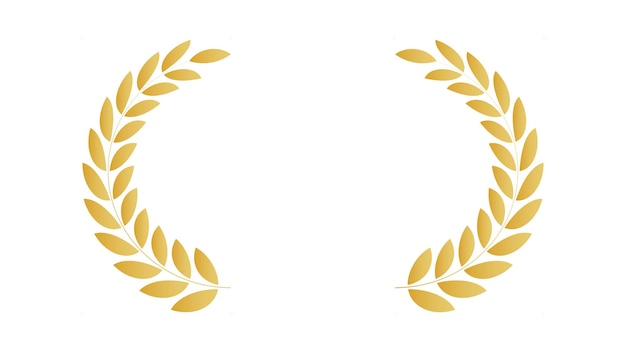 Golden laurel wreath in festival award style