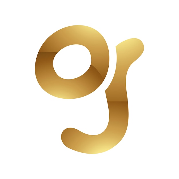 Golden Letter G Symbol on a White Background Icon 6