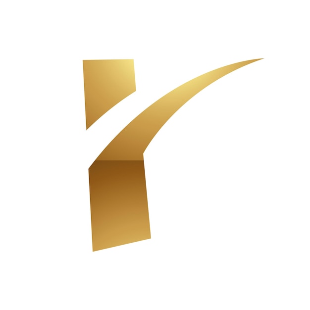 Golden Letter R Symbol on a White Background Icon 5