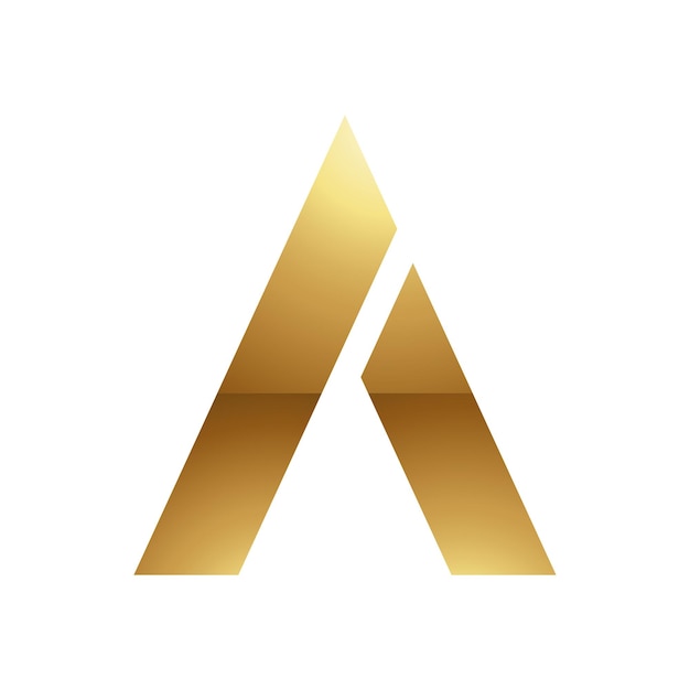 Golden Letter A Symbol on a White Background Icon 8