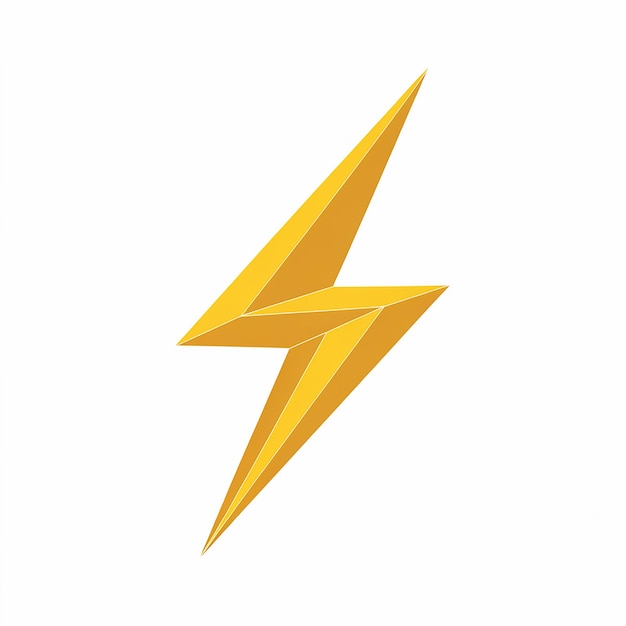 Golden Lightning Bolt Icon