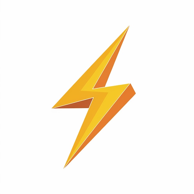 Golden Lightning Bolt Icon