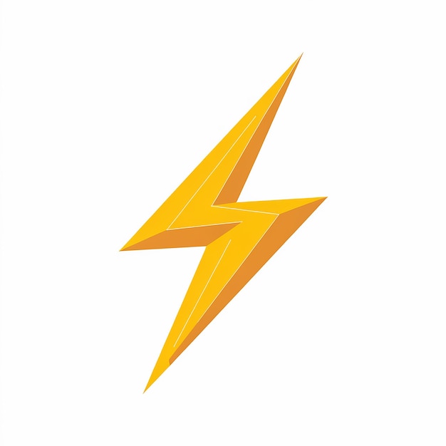 Golden Lightning Bolt Icon