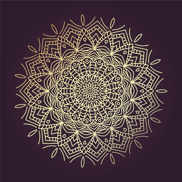 Golden Lineart Mandala