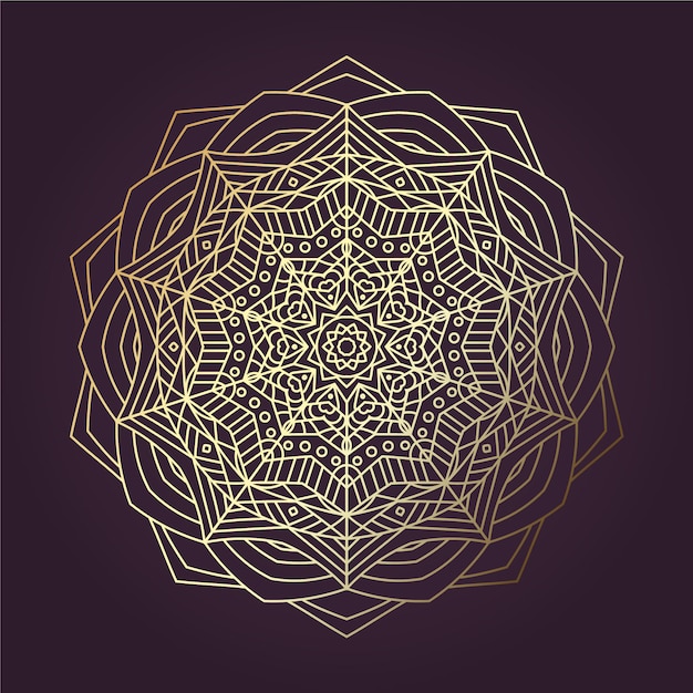 Golden Lineart Mandala