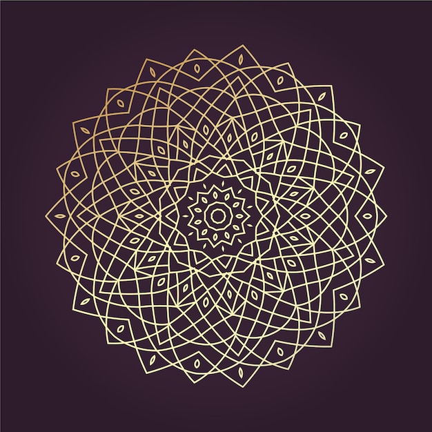 Golden Lineart Mandala